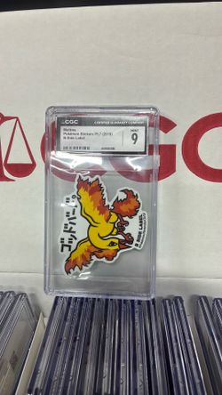 Moltres CGC 9 Pokemon B-Side Label