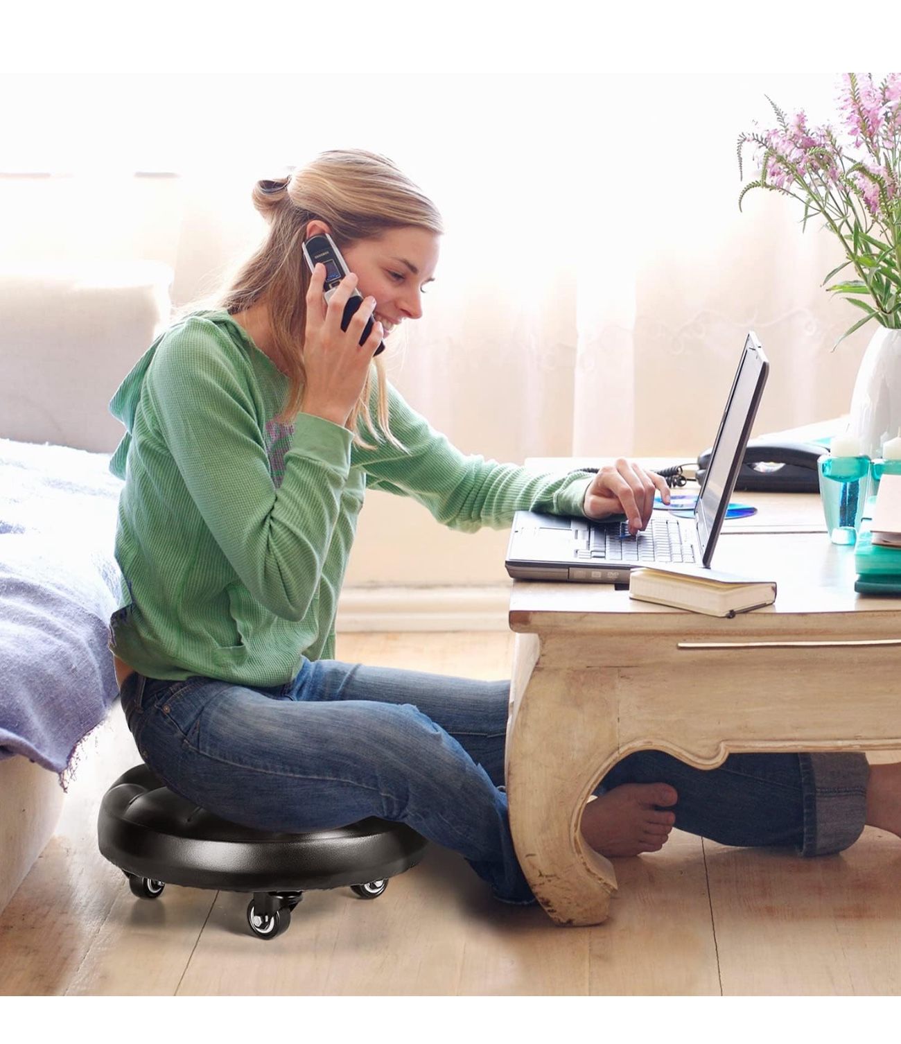Rotating Rolling Stool Chair