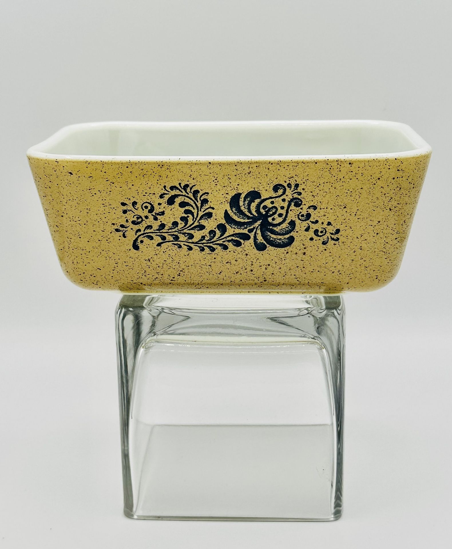 Vintage Pyrex Speckled Homestead 502 Refrigerator Dish $15