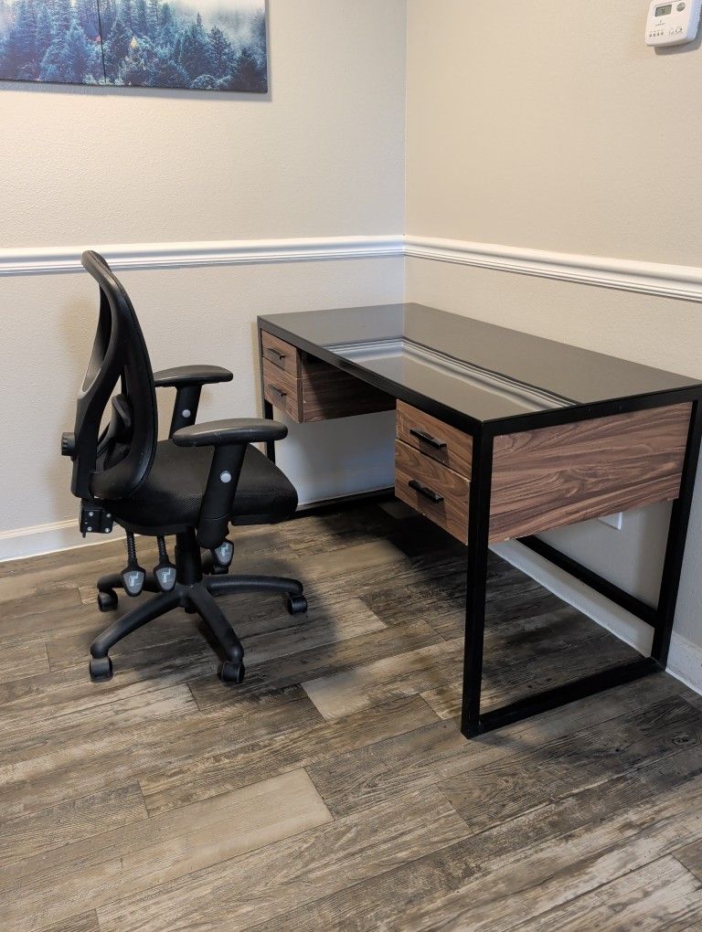 Computer Desk and Office Chair