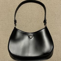 Prada Cleo Brushed Leather Shoulder Bag
