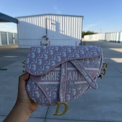 Pink Dior Saddle Bag
