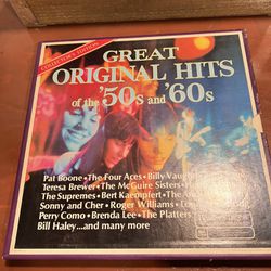 1974 Reader's Digest 9 record album set Great Original Hits of the 50’s and 60’s Collectors edition.
