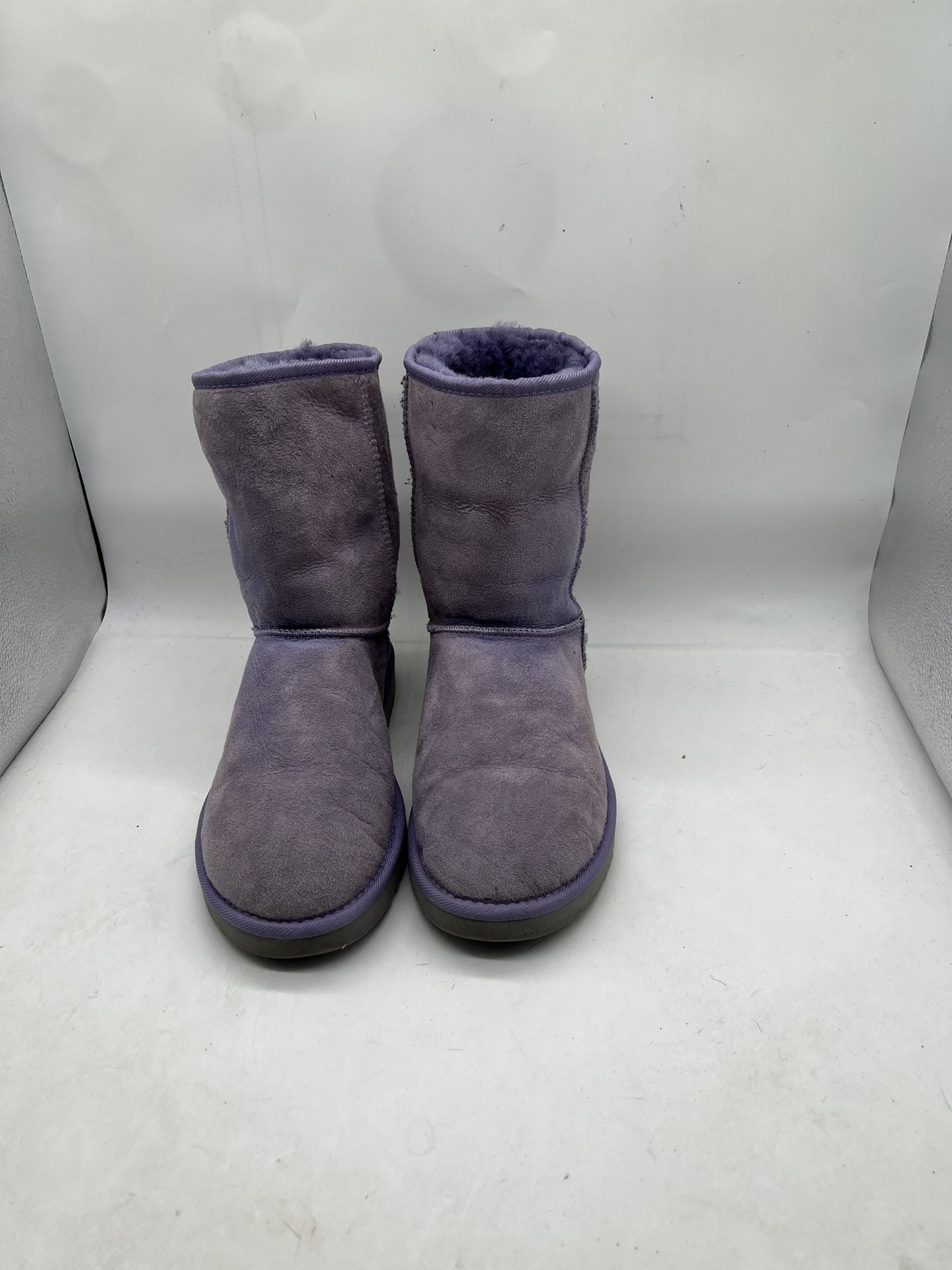 Ugg Classic Short Sheepskin Suede Purple Winter Boots Size 10