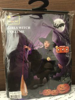 Girls Witch Costume , For Ages 5-6