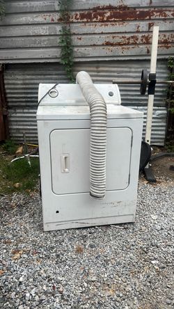 2 white Whirlpool washer and  dryer