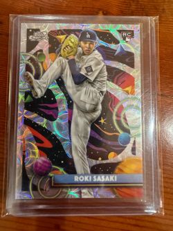 2025 Cosmic Chrome Roki Sasaki Nucleus Refractor RC Rookie #68 Dodgers