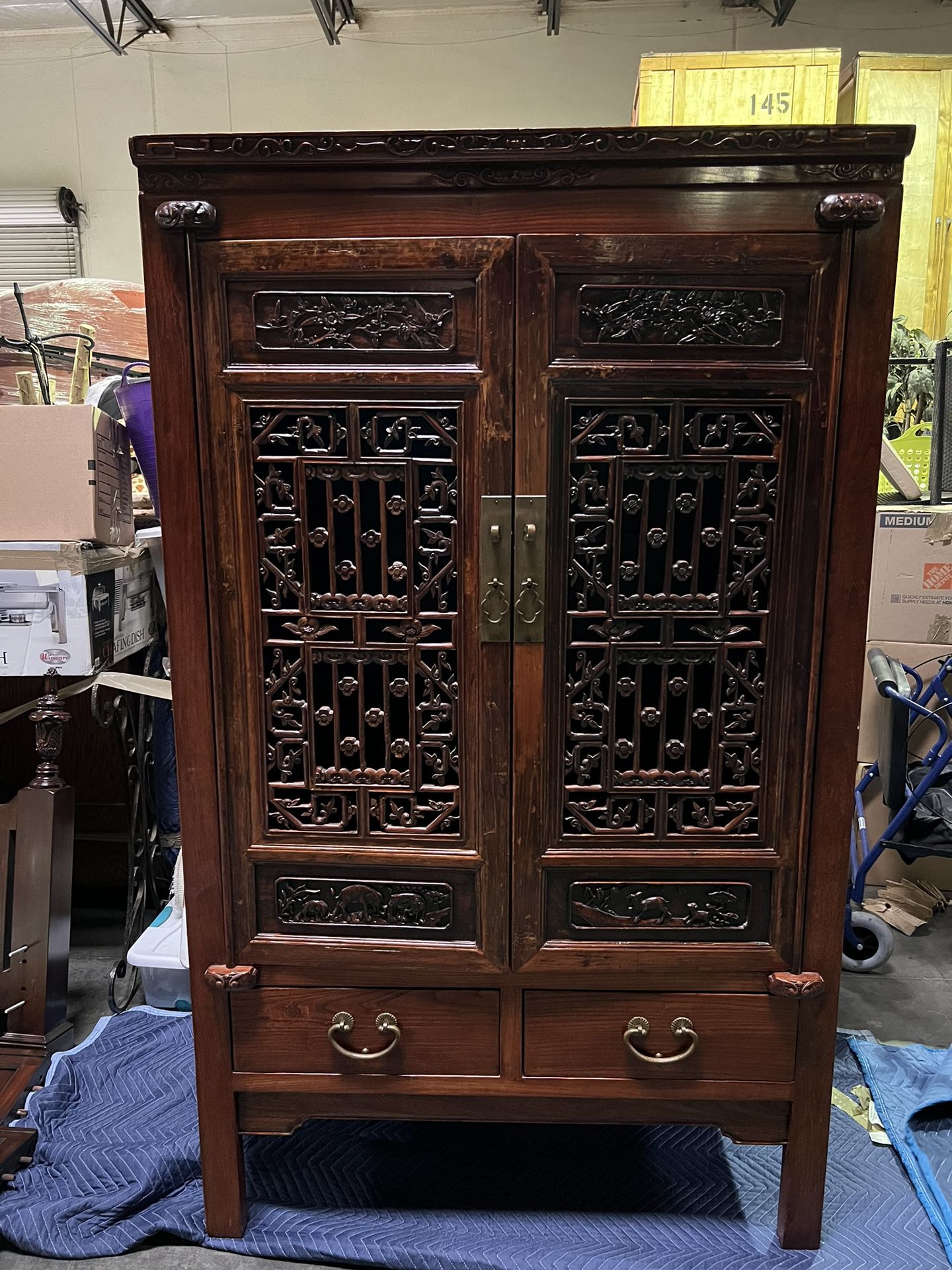 Unique Antique Chinese Wedding Cabinet