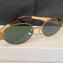 Celine 💓💓Gold and Green Sunglasses 