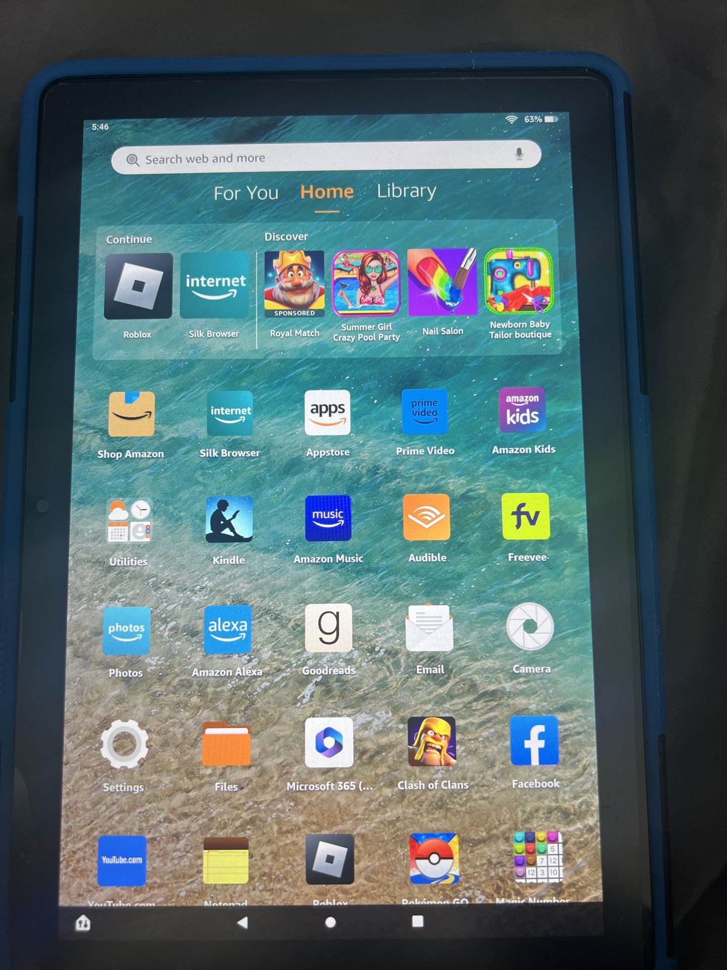 Amazon Fire HD 10 Tablet. 