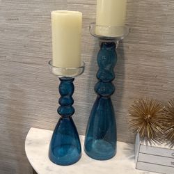  🌼 🕯️💙 BUBBLE GLASS CANDLE HOLDERS &/or VASES 💙🕯️🌼 