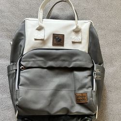 Sleepy Panda Canvas Diaper Backpack