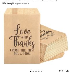 Wedding Dessert Or Popcorn Favor Brown Bags