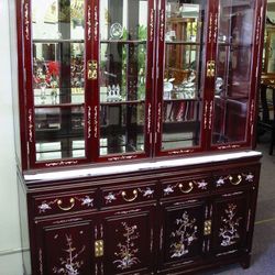 Rose wood China cabinet,living room cabinet