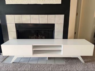 Modern Mid-Century White TV Stand/ Media Console - 71”