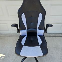 Gaming Chair Black and White 