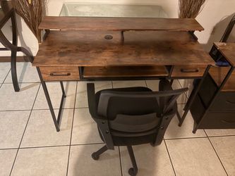 Wooden Desk & Chair