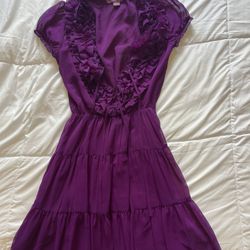 Purple Argenti Dress Size 10 Knee High 100% Polyester