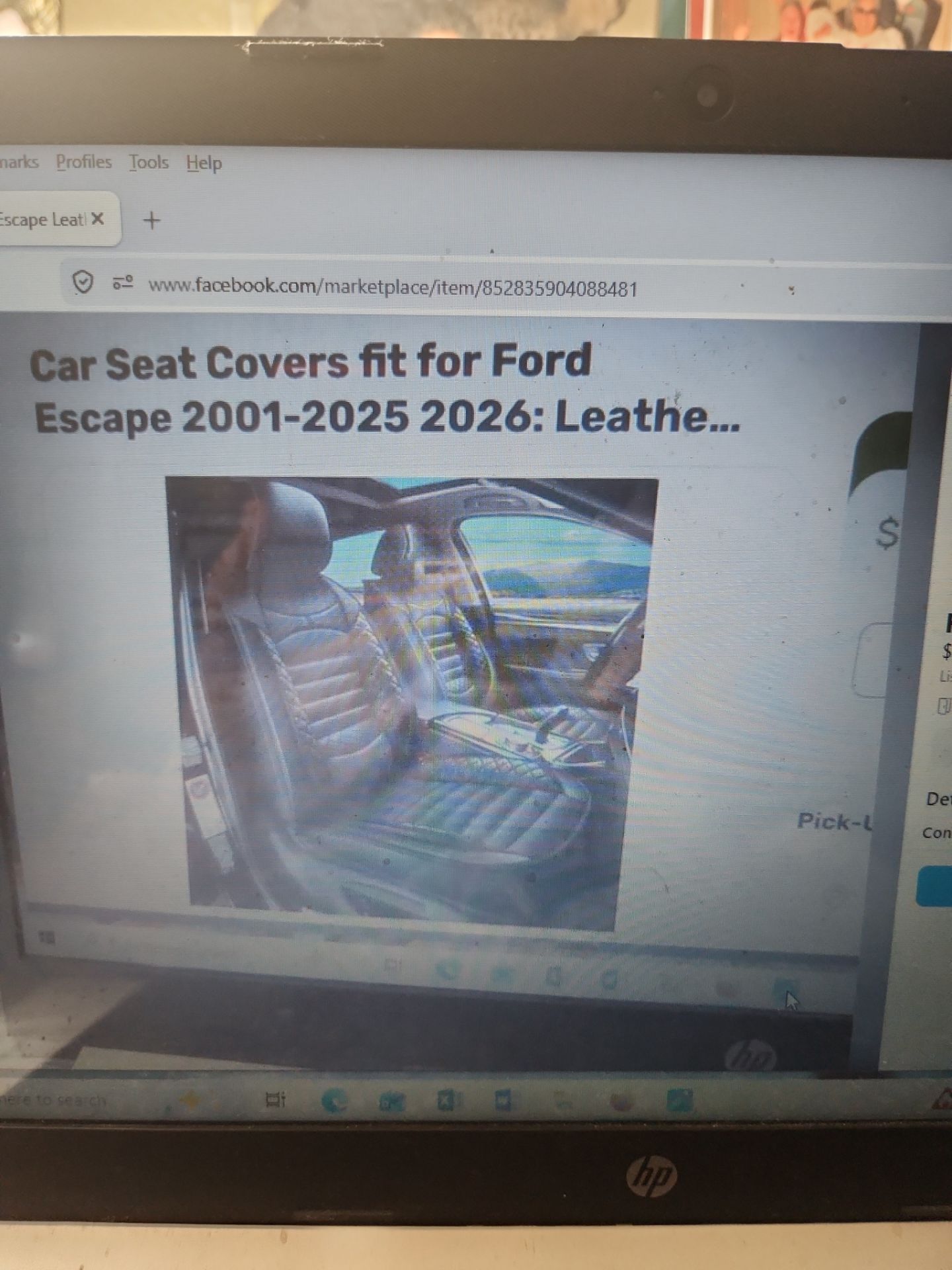 Ford Escape Leather Seat Cover Set