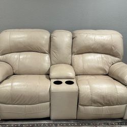 Off White Leather Sectional Couches 