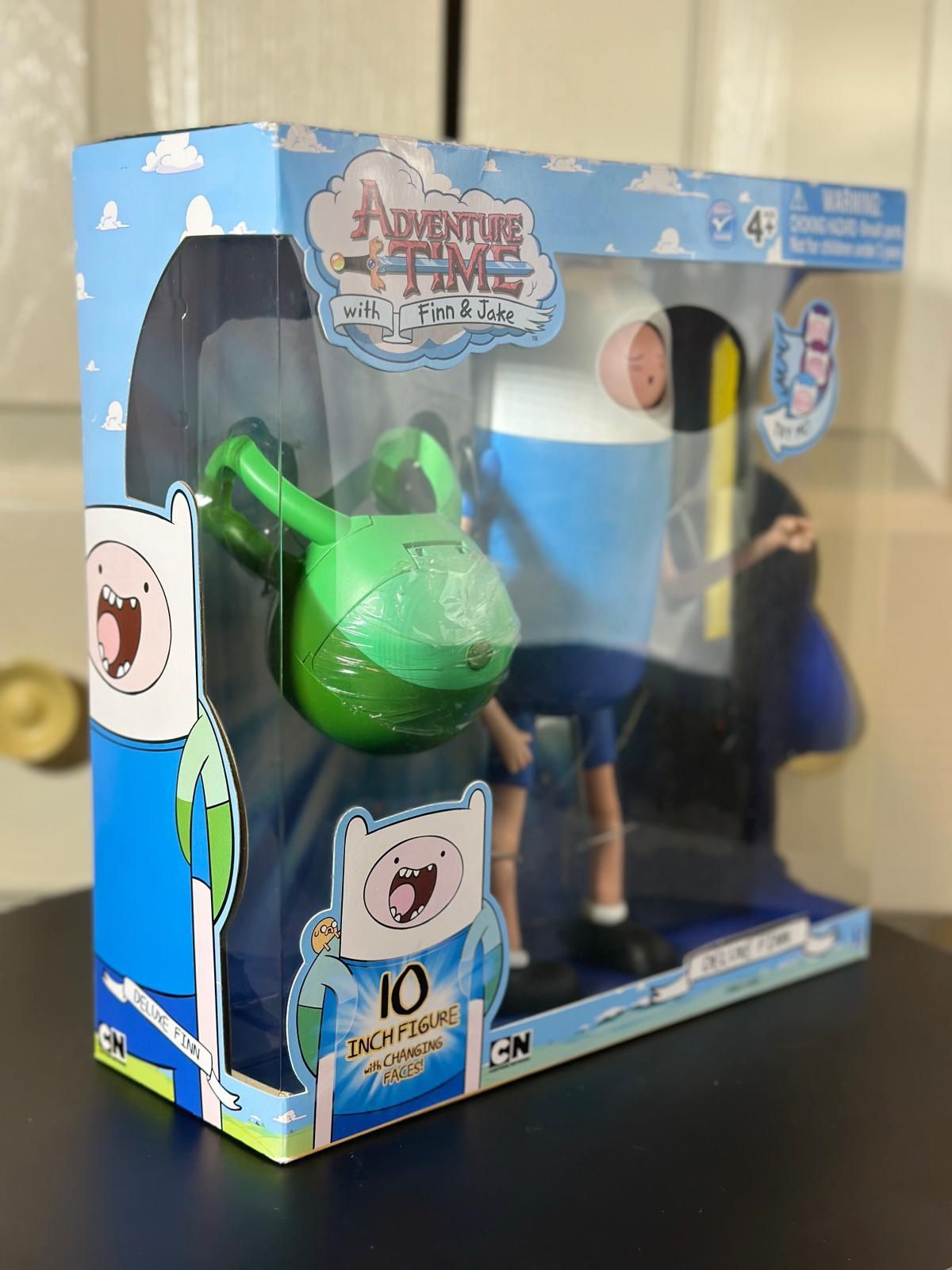 NIB Adventure Time 10" Super Posable Finn with Changing Faces Action Figure