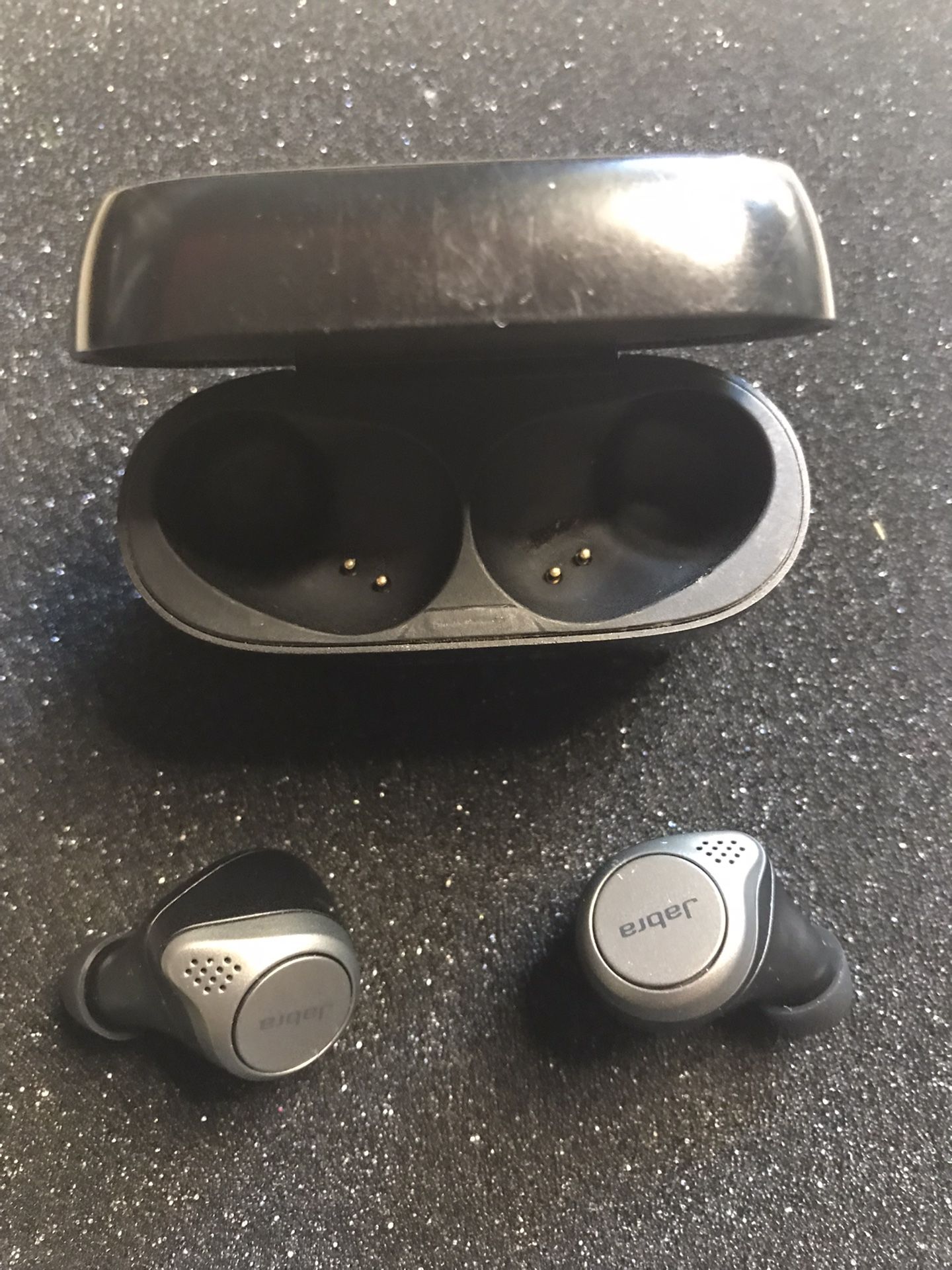 Jabra - Elite 75t True Wireless Active Noise Cancelling In-Ear Headphones - Titanium Black