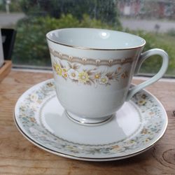 Golden Autumn Tea Cup And Saucer 