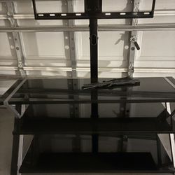 BEAUTIFUL GLASS LIKE BLACK TV STAND CENTER