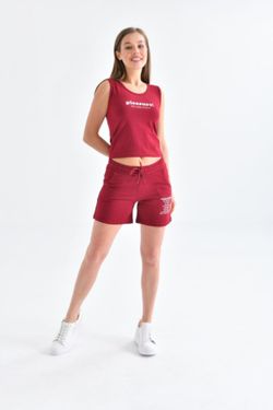 Summer Suit for leisure and sports, for women. Set of 2 pieces, short and top.