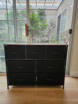 7-drawer fabric dresser