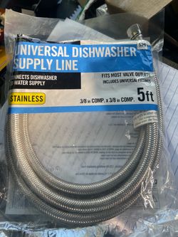 5’ universal dishwasher supply line