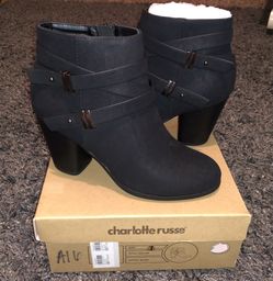 Charlotte Russe Kellen Ankle Boots Black