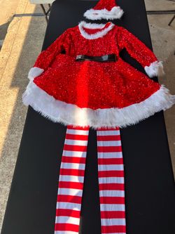 Girls Mrs. Claus Christmas Costume Set