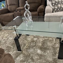 3pcs Glass Coffee Table 