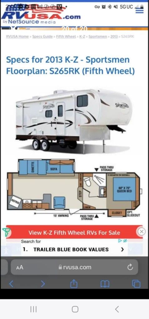 2013 Sportmen 5th Wheel