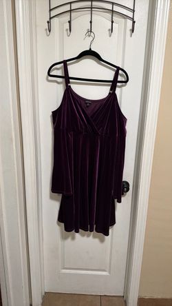 Torrid Purple Velvet Mini Dress Size 1