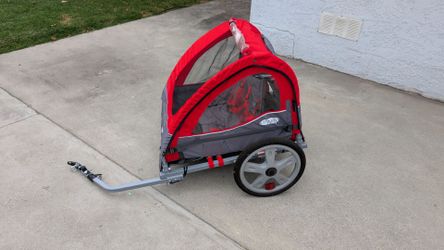 InStep Take 2 Double Child Bike Trailer, Red, Very Good Condition