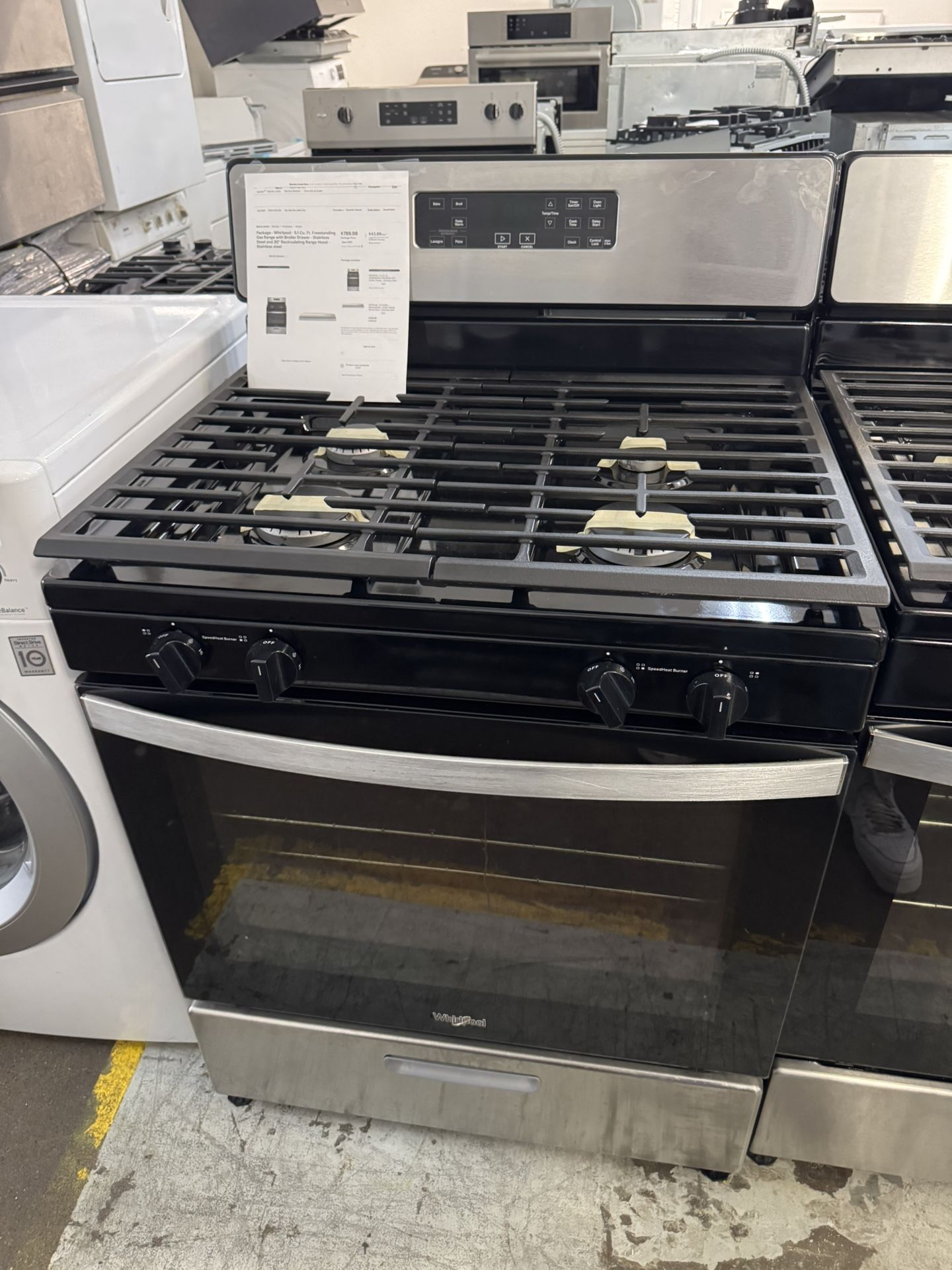 Whirlpool 30” 4 Burner Gas Range