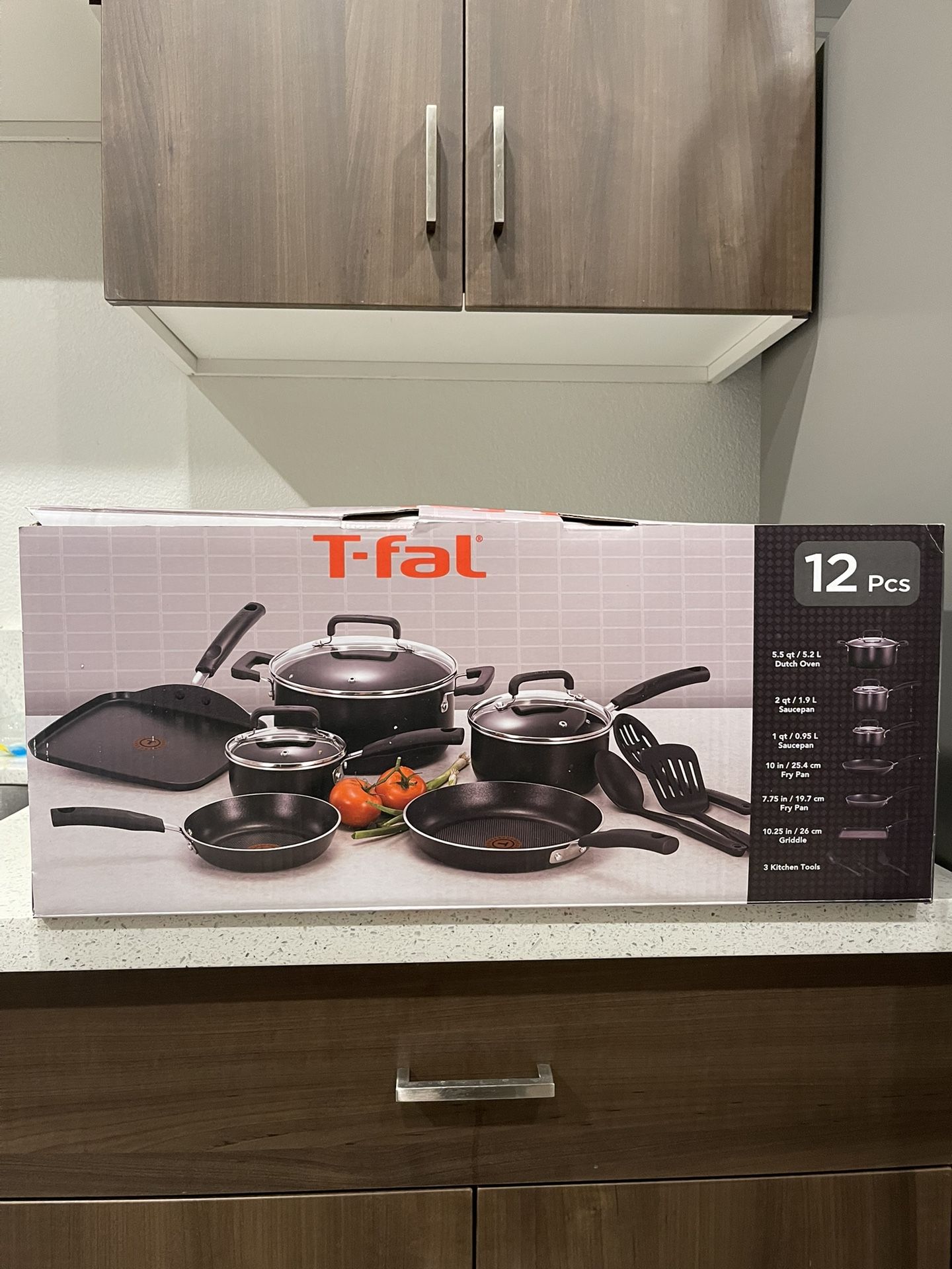 T-fal Nonstick Cookware Set 12 Piece