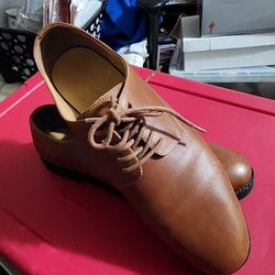 Coach Brown Leather Lace Up Shoes Men Size 10 D