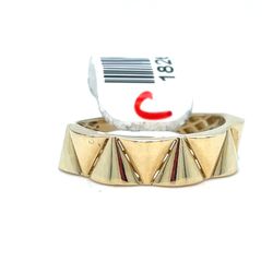 14KT Yellow Gold Curve Triangle Ring 2.20g Size 8 182685/6