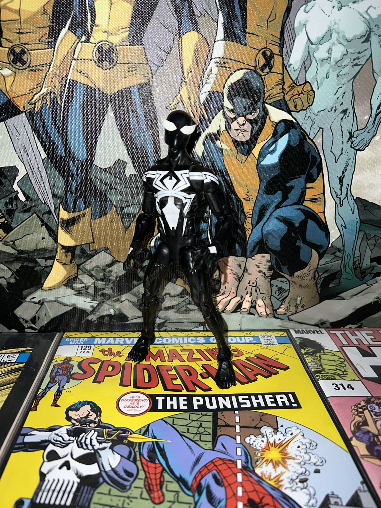 Marvel Legends Symbiote Black Suit SPIDER-MAN Figure Kingpin Wave Loose Complete