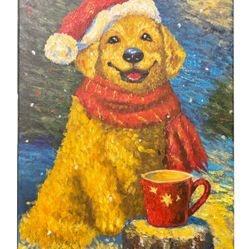 🎄 Christmas Dog Acrylic Paint 