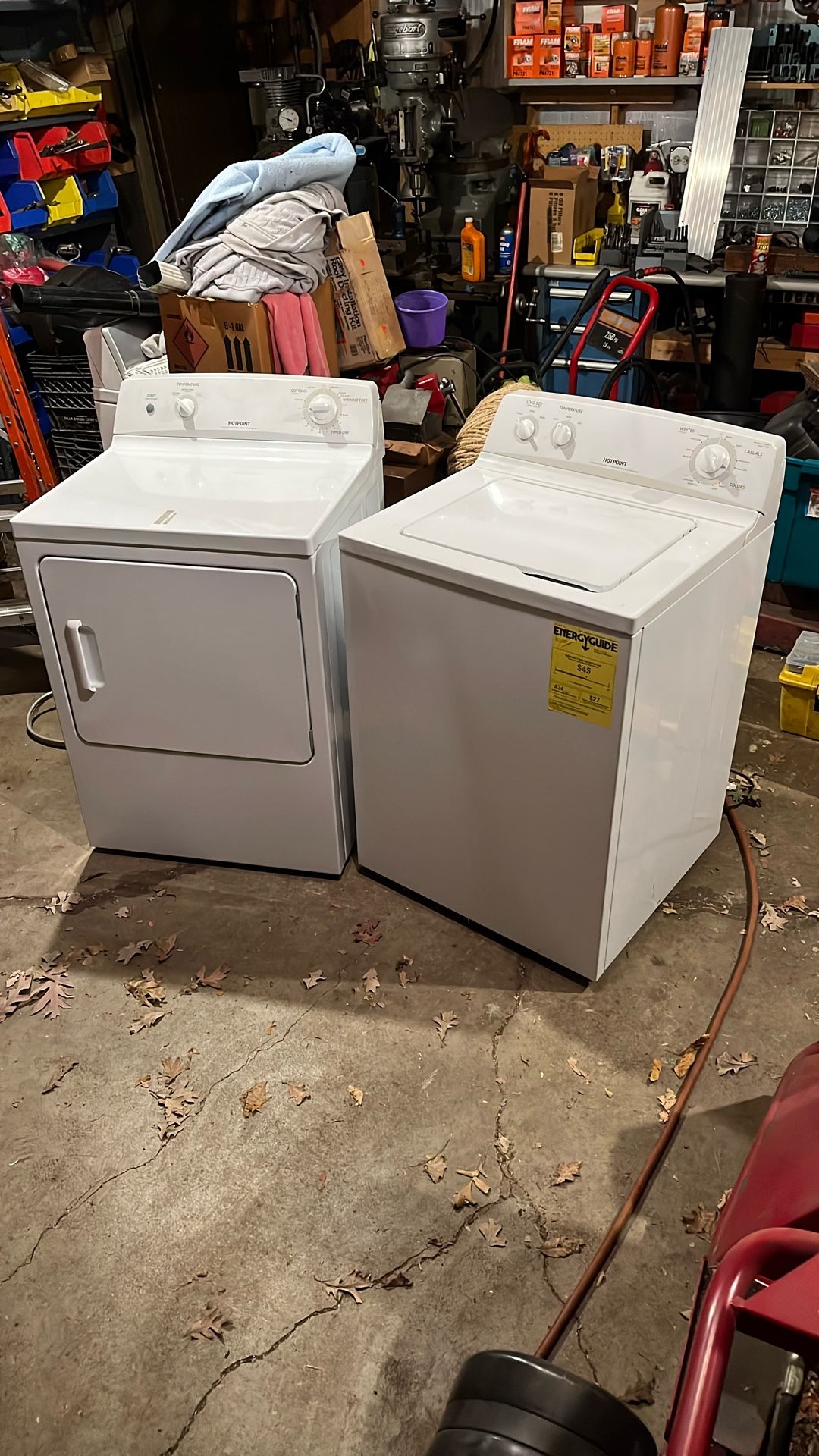 Washer And Electric Dryer- Hot point