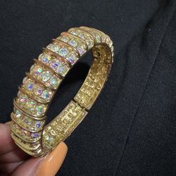 topwholesalejewel Fashion Bracelet Gold Plating Auroa Borealis Stretch Bracelet