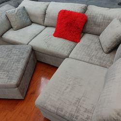 *Weekly Feature!!!*---Flexible Lima Fabric Sectional Sofa W/Ottoman---Only $799!!!---Delivery And Financing🤭
