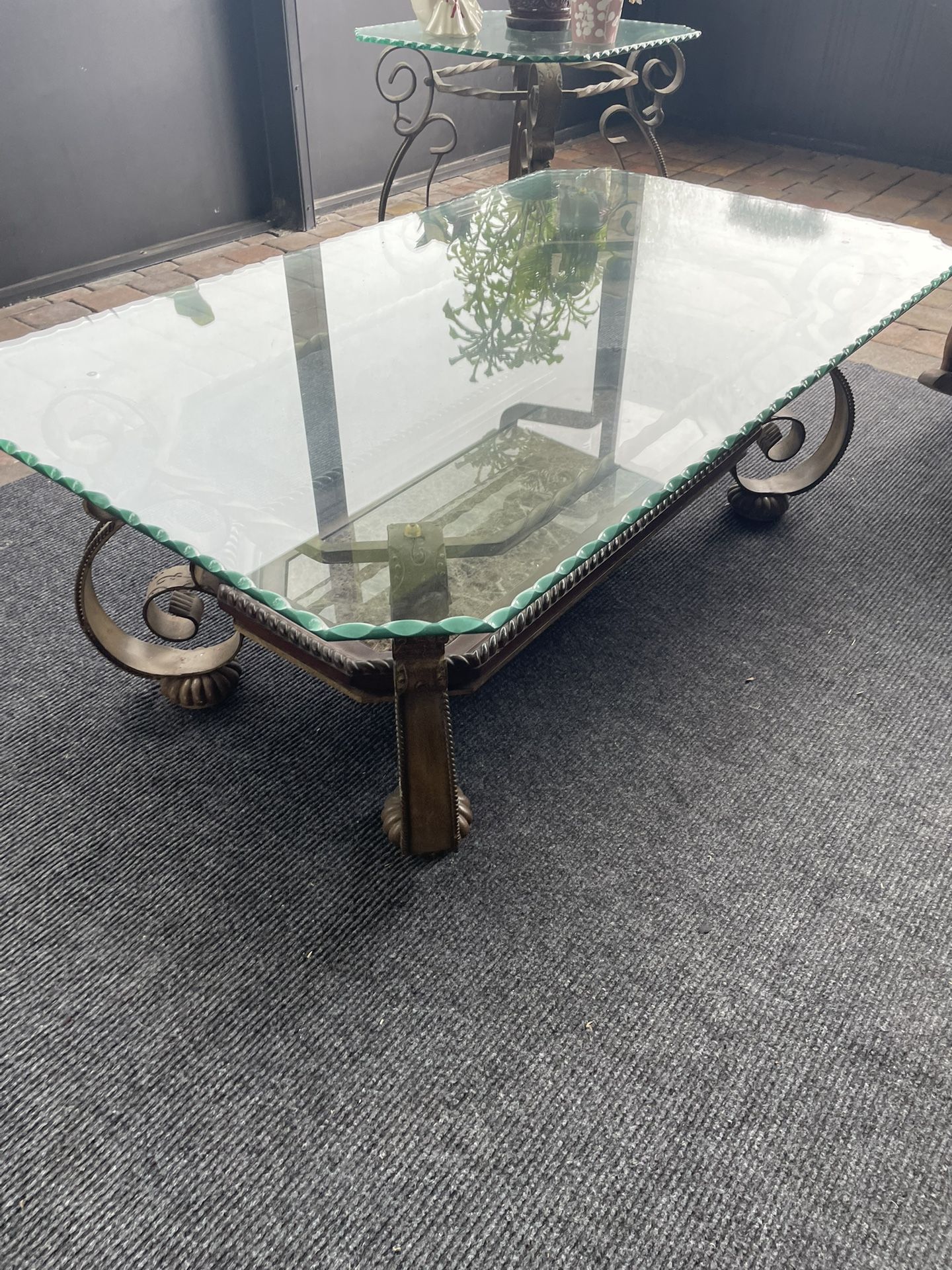 Coffee Table And Matching End Tables