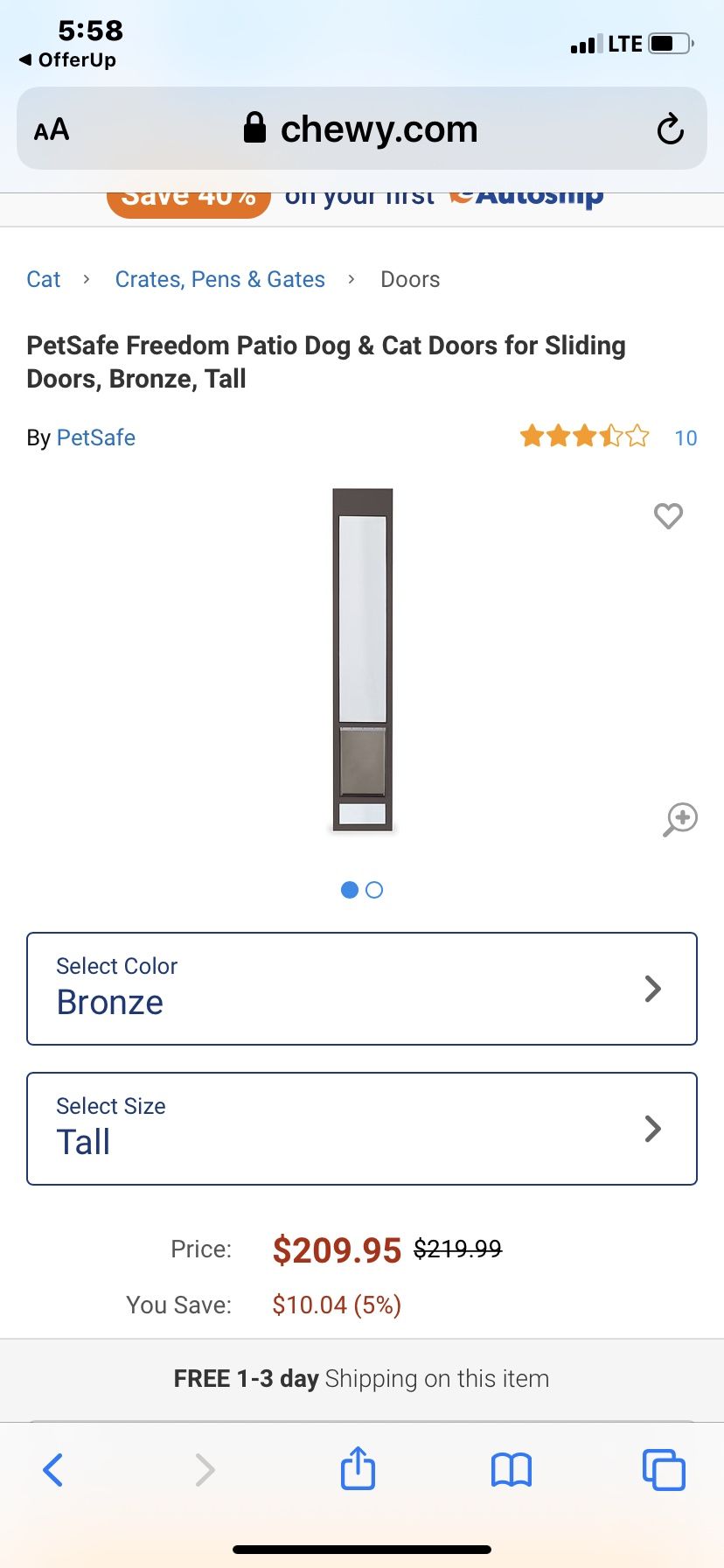 big Dog door for sliding door