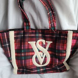 Victoria Secret plaid tote bag