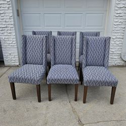 Set Of 6 Upholstered Dining Chairs